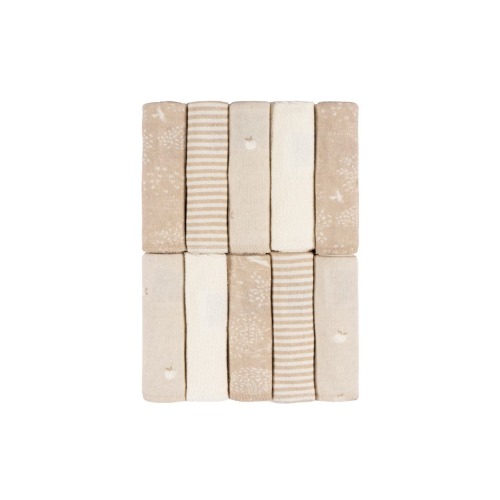 French Terry Washcloths Set, Pinks, One Size