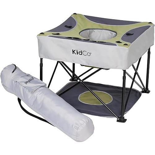KidCo - GoPod Adjustable Height Travel Activity Seat with Floor Mat, Portable Baby Chair, Baby Activity Center (Pistachio)