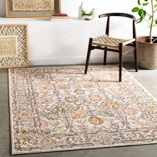 Livabliss Ankara Oriental Medallion Area Rug,5'3" x 7',Ivory