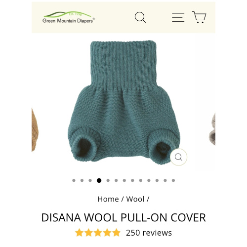 6-12 month Disana Wool Pull-On Cover