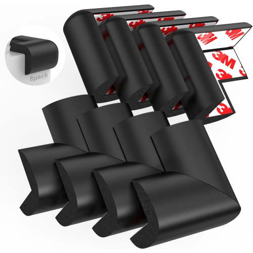 Gloval Baby, Corner Guards, Black, 8 Pack for Table and Furniture