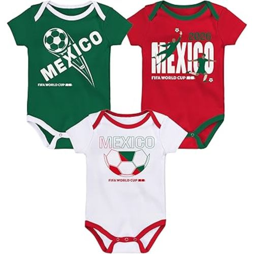 Outerstuff FIFA World Cup 2026 Infant and Toddler 3 Pack Country Onsie