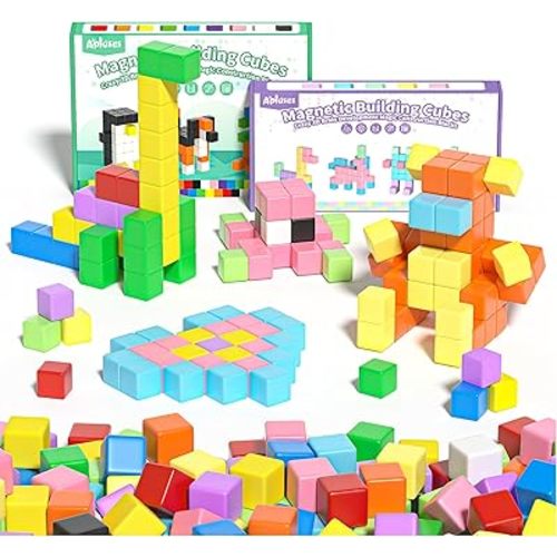 86PCS Magnetic Blocks, Classroom Must Have Creative Learning Kids Toys | Preschool Montessori Sensory Autism Magnet Toys for Boys and Girls Ages 3 4 5 6