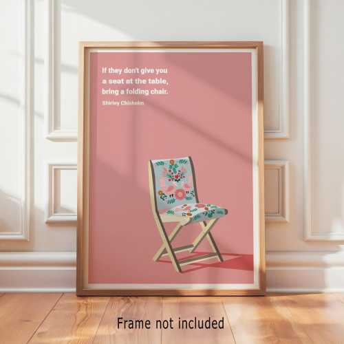 Empowering Feminist Art Print: Inspirational Quote and Illustration for Strong Women and Girls