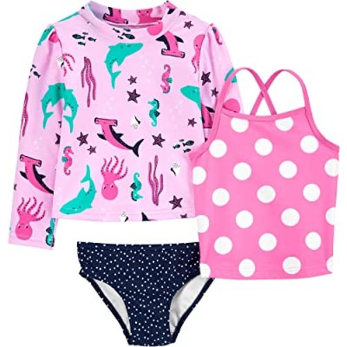 Simple Joys by Carter's Baby-Girls 3-Piece Assorted Rashguard Sets