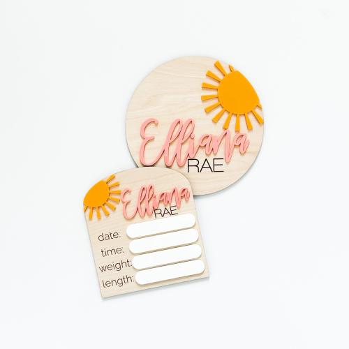 Birch Plywood Baby Announcement Sign | Nursery Decor