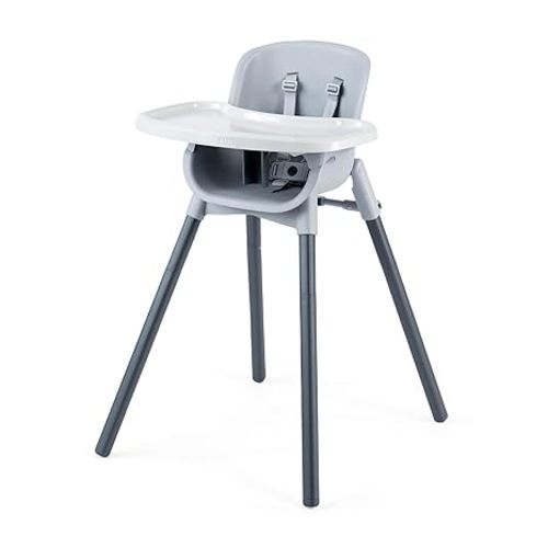 Chicco Zest 4-in-1 Folding High Chair, Feeding Chair, Toddler Chair and Youth Stool, Multi-Use Easy Clean High Chair, Seasalt/Grey