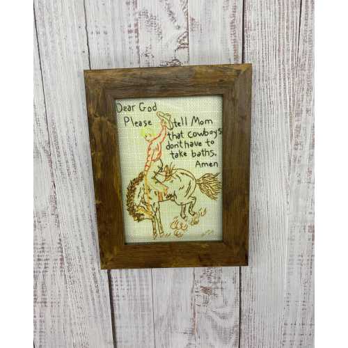 Funny Cowboy Wall Art Print, Western nursery wall art quote, rustic western bathroom decor, kids cowboy art print, western nursery decor