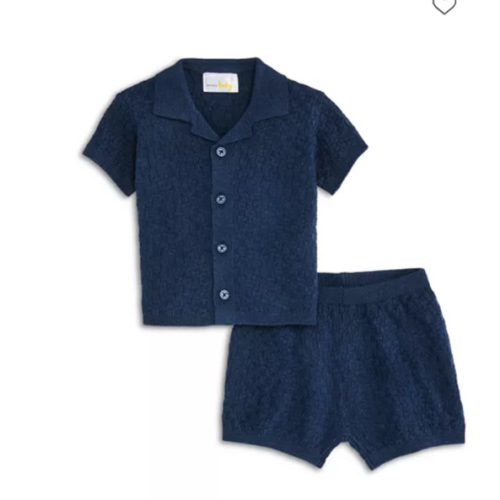 Textured Sweater Knit Top & Shorts Set