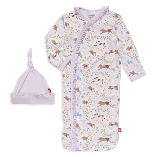 Magnetic Me Modal Newborn Sleeper Gown & Hat Set | Silky Soft Modal Fabric Sleep Sack