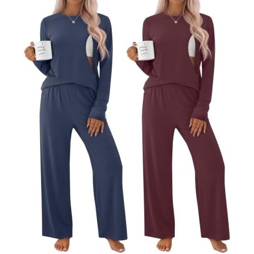 2 Pack Maternity Nursing Pajamas Set