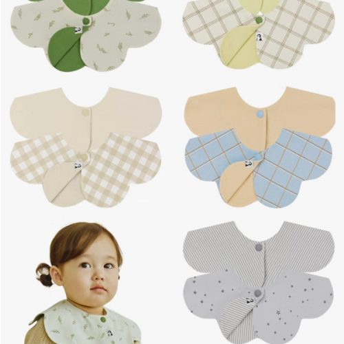 Konny Baby Bib 3/5/7-Pack Set, 360 ​​° Rotate, Soft and Absorbent Drooling for Toddler Boys Girls Baby Essentials