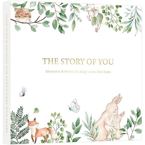 Keepsake Baby Memory Book, First 5 Years Baby Milestone Book, 132 Pages to Record Every Event from Birth to Age 5, Pregnancy Journal, Memory Book for Baby Shower