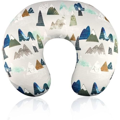 TANOFAR Nursing Pillow Cover, Neutral Breastfeeding Pillow Slipcover for Baby Boys & Girls, Ultra Soft Comfortable Newborn Nursing Pillow Case, Breathable & Washable, Adventure Mountain