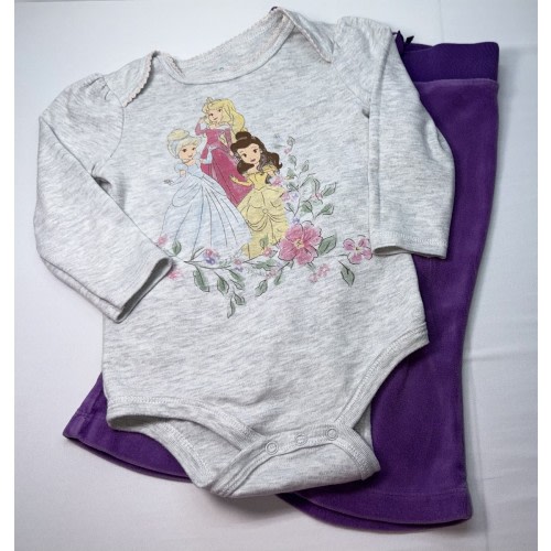 Disney Baby 18M Disney Princess 2-Piece Graphic Bodysuit & Velour Pants Outfit