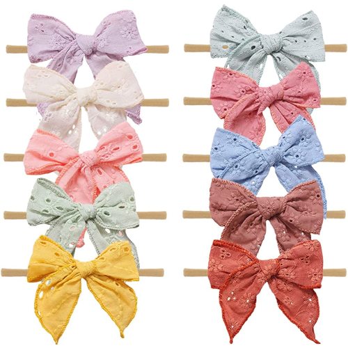 Baby Nylon Headbands Hairbands Hair Bows Elastics for Baby Girls Newborn Infant Toddler Child Hair Accessories…