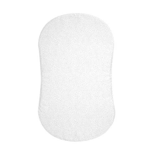 HALO - BassiNest Fitted Sheet 100% Cotton | Pebble - white