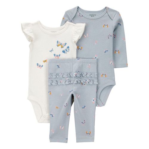 Baby Girls Carter's 3-pc. Butterfly Bodysuit & Legging Set