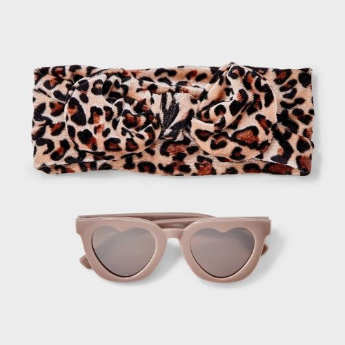 Toddler Girls' Leopard Headband & Sunglasses Set - Cat & Jack™ Light Brown