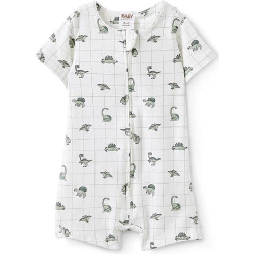 The Billie Short Sleeve Zip Romper, 3-6M