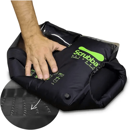 Scrubba Wash Bag Portable Washing Machine - Lightweight Manual Washing Machine for Travel, Camping, Laundry, Baby Clothes - Travel Essentials, Gift - use with Laundry Detergent/Sheets - 5.3 oz.