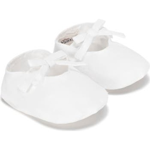 Baby Linen Bow Soft Shoe, Infant, 1