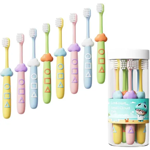Kids Toothbrushes 8 Pack,Soft Bristle Toothbrush for Toddlers 2-12 Years Old, Cute Multicolor Boys Girls Toothbrushes,Clean Kids Teeth Bristles Not Easy to Shed