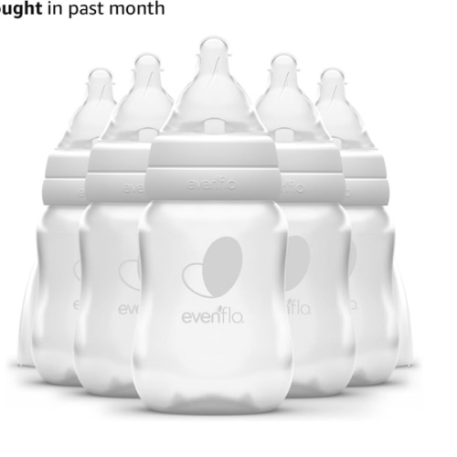 Evenflo Feeding Premium Proflo Venting Balance Plus Standard Neck Baby, Newborn and Infant Bottles - Developed by Pediatric Feeding Specialists - 4 Ounce (Pack of 6)