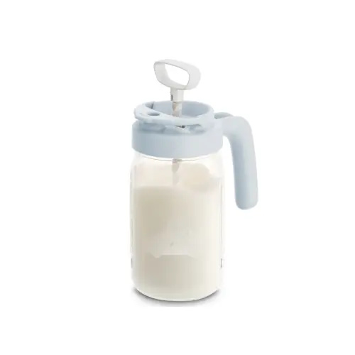 Glass Formula And Breast milk Mixing Pitcher with Mixing Handle-Blue