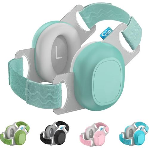 Bella's Friends Baby Ear Protection for Infants & Toddlers(3–48 Months), 24dB Noise Cancelling Headphones, Comfy Earmuffs for Airplane, Party & Sleep, Baby Travel Essential, Infant Gift, Sage Green