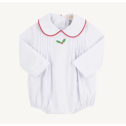 Long Sleeve Boone Bubble - Worth Avenue White with Richmond Red & Holl
