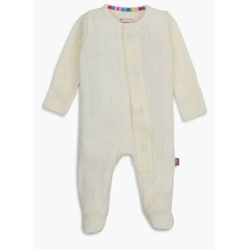 Love Lines Pointelle Magnetic Organic Cotton Footie - 0-3M