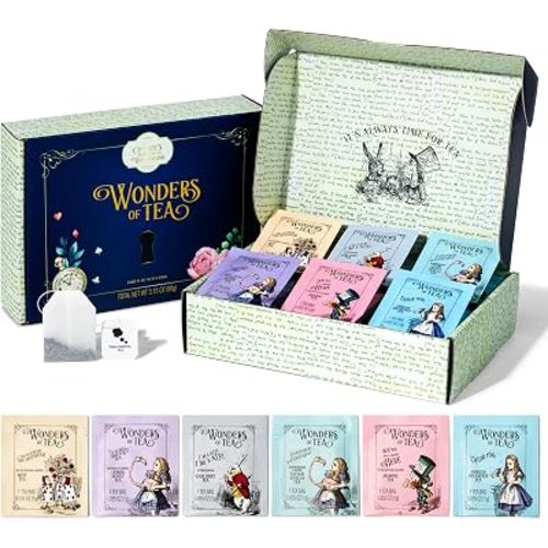 Alice's Adventures in Wonderland Wonder of Tea Gift Set, Set of 90