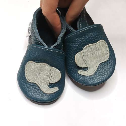 Blue Baby Shoes Soft Soled, Baby Moccasins, Leather Boys Shoes, Newborn Shoes, Walker Baby Shoes, Unisex' Soft Sole, Boys' Shoes, Crib Shoes