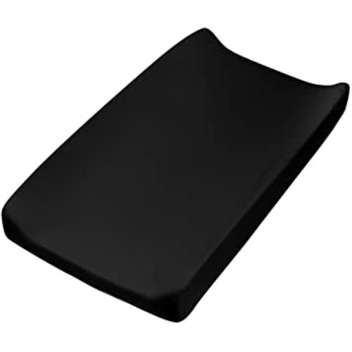 HonestBaby Boys Organic Cotton Changing Pad Cover, Black, One Size