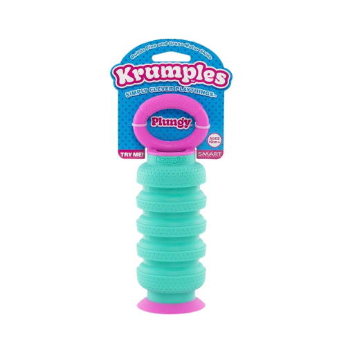 Krumples Plungy - Ridiculously Fun Playthings for All Ages Made from Food Grade Silicone! (Teal)
