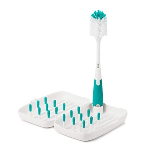 OXO Tot On-the-Go Drying Rack with Bottle Brush - Teal - Tot Teal