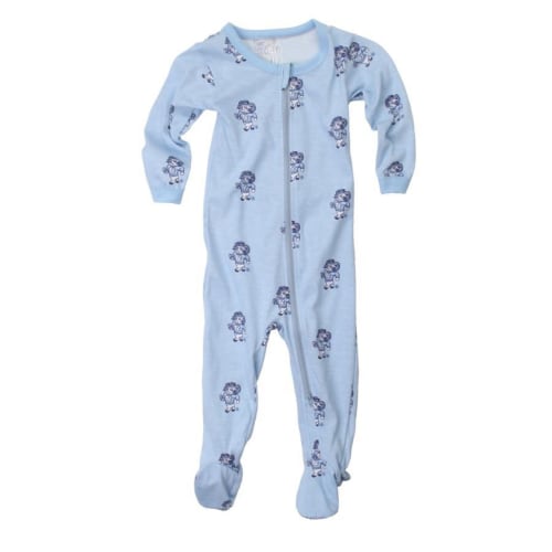 Wes & Willy Infant All-Over Print Zip Footie