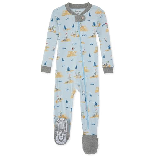 Burt's Bees Baby Girls' Snug Fit One-Piece Footed Non-Slip Sleeper Pajamas