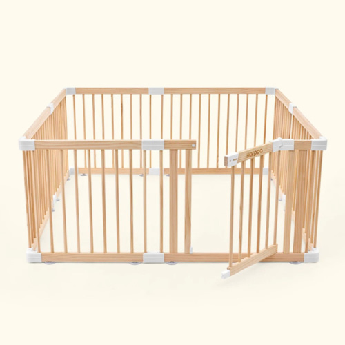 HARPPA Wooden Baby Gate Playpen | Non-Toxic Foldable DIY Adjustable Play Yard for Infants & Toddlers – Size:
60x71.5x24 Inch