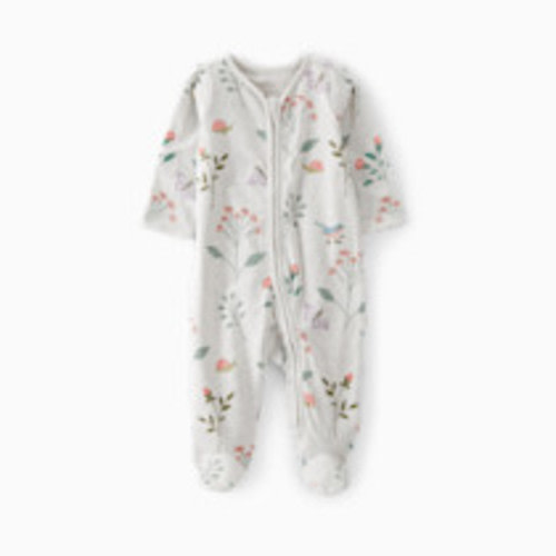 Carter's Little Planet Organic Cotton Sleep & Play Pajamas - Botanical Butterfly Print, 0-3 M