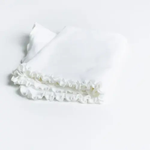 Lettuce Leaf Edge Blanket | Color: WhiteWhite