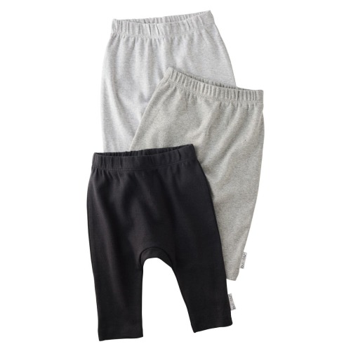 Harlowe Organic Cotton Assorted 3-Pack Harem Pants, 3-6M