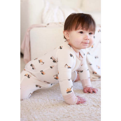Convertible Zip Romper in Little Builder | Caden Lane
