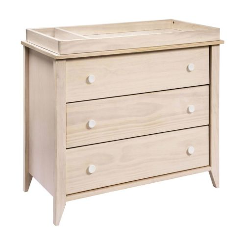 Babyletto Sprout 3-Drawer Changer Dresser with Removable Changing Tray - Washed Natural and White