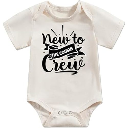 Newborn Infant Baby Bodysuit Funny Letters Print Clothes Short Sleeve Romper Pregnancy Announcements