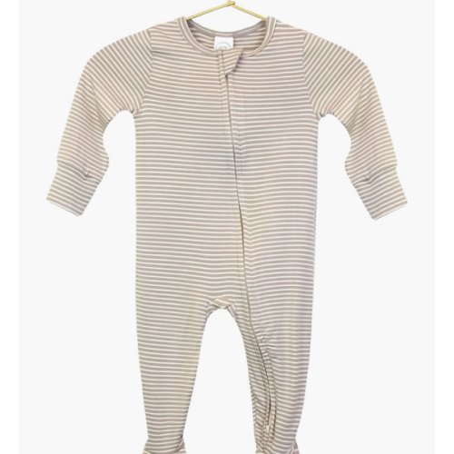 Banks Ribbed Zipper Footies, 0-3M