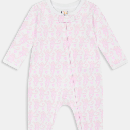 Infant Lovely Monkey Zipper Footie