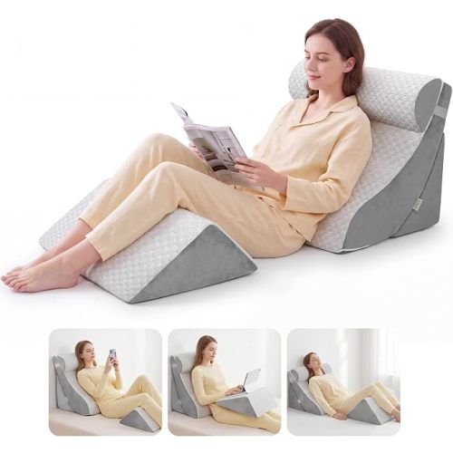 4PCS Wedge Pillow,Adjustable Support Pillow for Pain Free Recovery