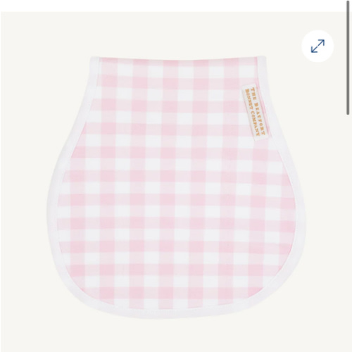 Oopsie Daisy Burp Cloth - pink Gingham